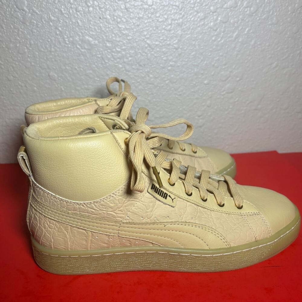 Puma Basketball Mid Top Ali Sneakers Soft Beige size 8.5 NWOT